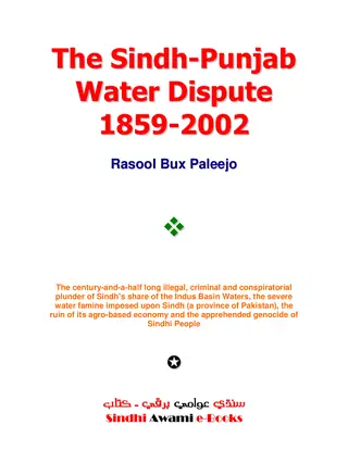 The Sindh-Punjab Water Dispute 1859-2002
