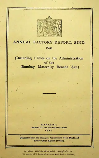 Annual Factory Report, Sindh, 1941