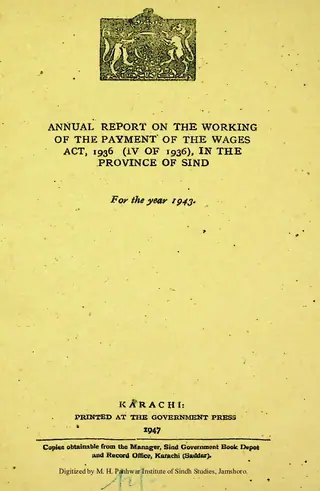पेमेंट ऑफ दि वेजस ऐक्ट, (4 ऑफ 1936), सिंध 1943