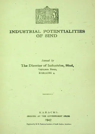 इनडसटिरिअल पोटिनशिअलटीज़ आफ़ सिंध