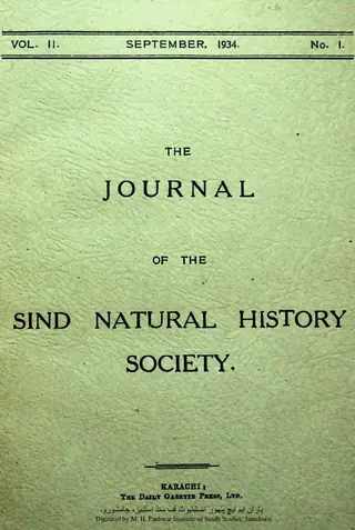 The Journal of the Sindh Natural History Society (Volume 2, Number 1, 1934)