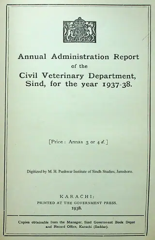 Annual Administration Report of the Civil Veterinary Department, Sind, 1937-38