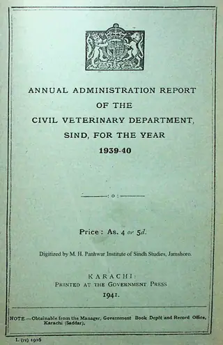 Annual Administration Report of the Civil Veterinary Department, Sind, 1939-40