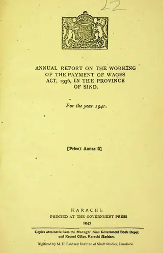 पेमेंट ऑफ दि वेजेस ऐक्ट, 1936 इन दि प्रॉविन्स ऑफ सिंध 1941