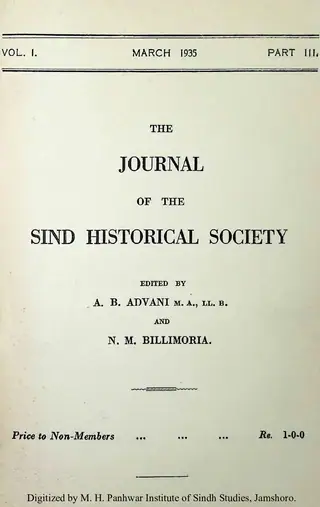 The Journal of the Sindh Historical Society (Vol. 1, Part 3, 1935)
