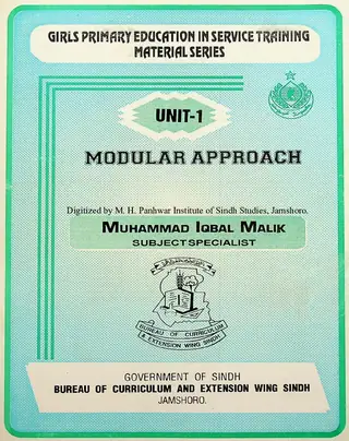 Girls' Primary Education In-Service Training: Material Series Unit-1 (Modular Approach)