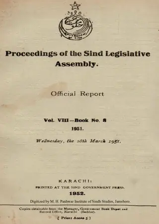 Proceedings of the Sindh Legislative Assembly (Volume 8, Number 8, 1951)