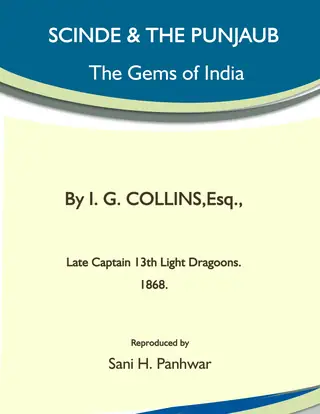 Scinde & The Punjaub: The Gems Of India