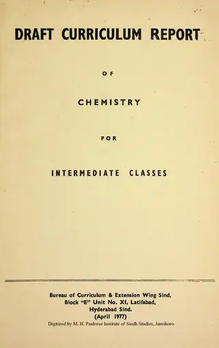 Draft Curriculum Report of Chemistry for Intermediate Classes (1977)