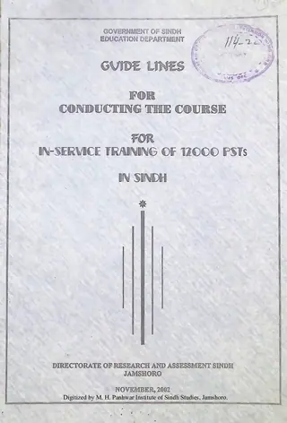 Guidelines for Conducting the Course for In-Service Training of 12000 PSTs in Sindh