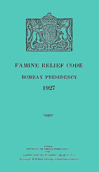 Famine Relief Code Bombay Presidency 1927