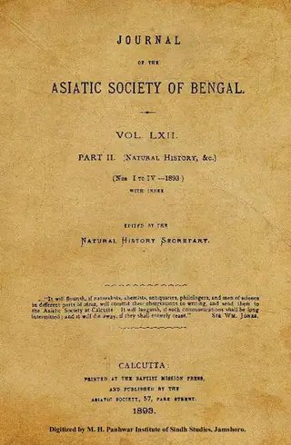Journal of the Asiatic Society of Bengal (Volume 62, Part 2, Number 1-4, 1893)