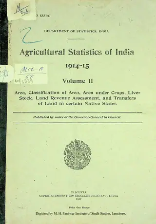 एग्रीकलचरल स्टैटिसटिक आफ़ इंडिया 1914-1915 (वाल्यूम 2 - नेटिव स्टेटस)