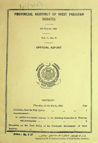 Provincial Assembly of West Pakistan Debates (Volume 5, Number 41, 1964)