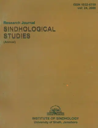 Sindhological Studies, 2008, Vol. 24