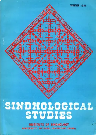Sindhological Studies 1988 Winter