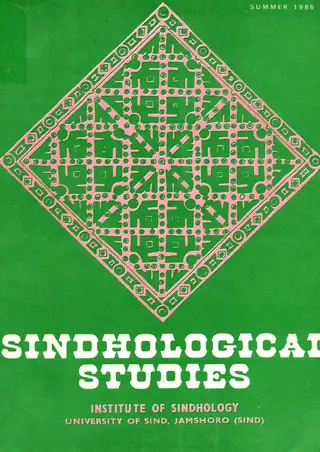 Sindhological Studies 1985 Summer