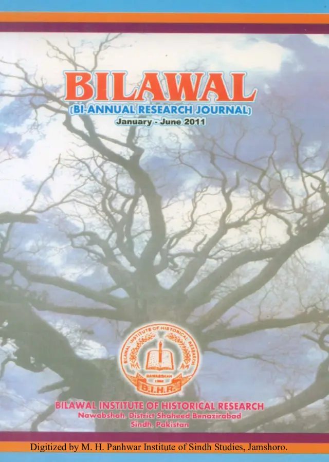 Bi-Annual Bilawal Research Journal (Volume 3, Number 4, 2011)