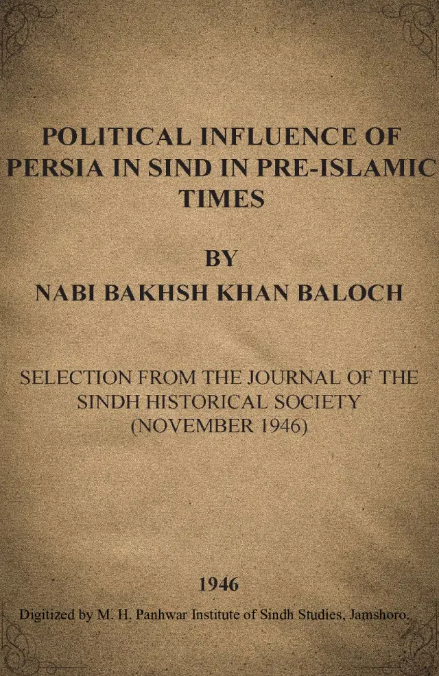 Political Influence of Persia in Sind in Pre-Islamic Times