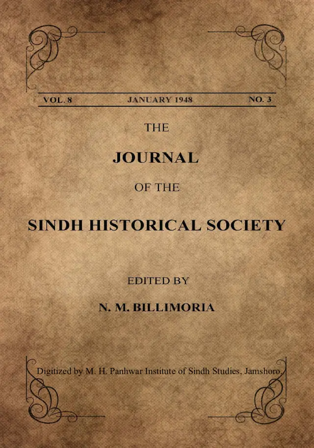 The Journal of the Sindh Historical Society (Volume 8, Number 3, 1948)