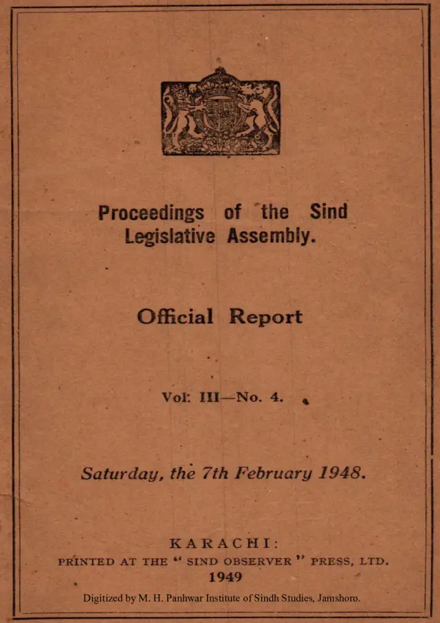 Proceedings of the Sindh Legislative Assembly (Volume 3, Number 4, 1948)