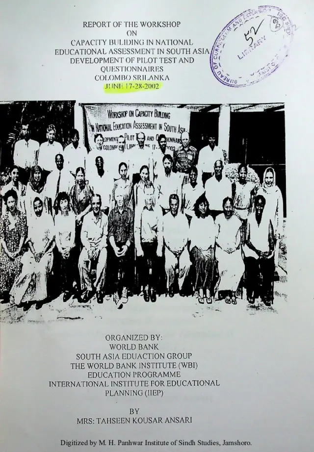 Report on the Workshop on Capacity Building in National Education...