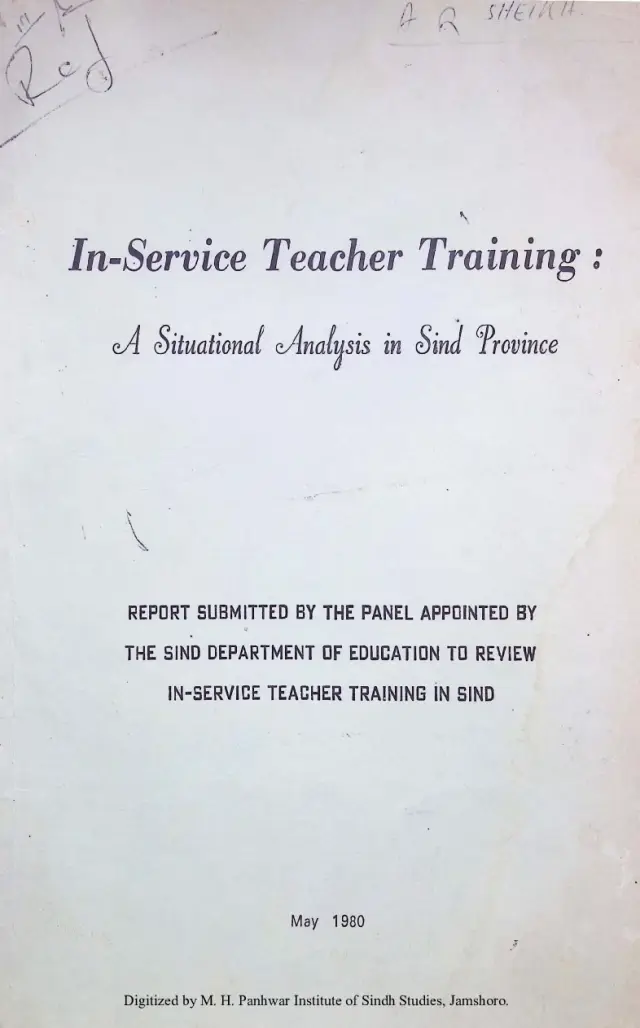 In-Service Teacher Training: A Situational Analysis in Sindh Province