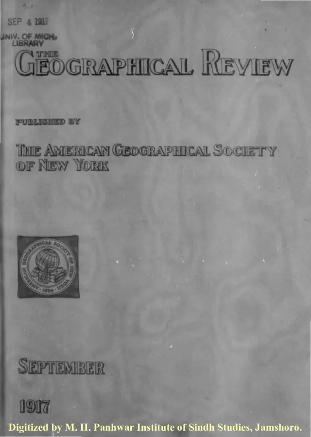 The Geographical Review (Vol. 4, No. 3, 1917)