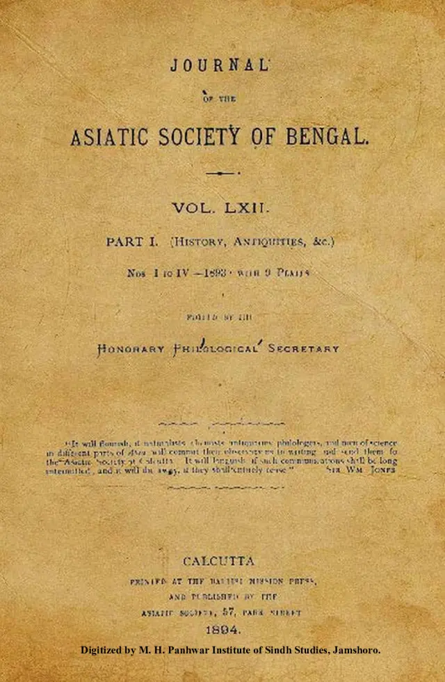 Journal of the Asiatic Society of Bengal (Volume 62, Part 1, Number 1-4, 1894)